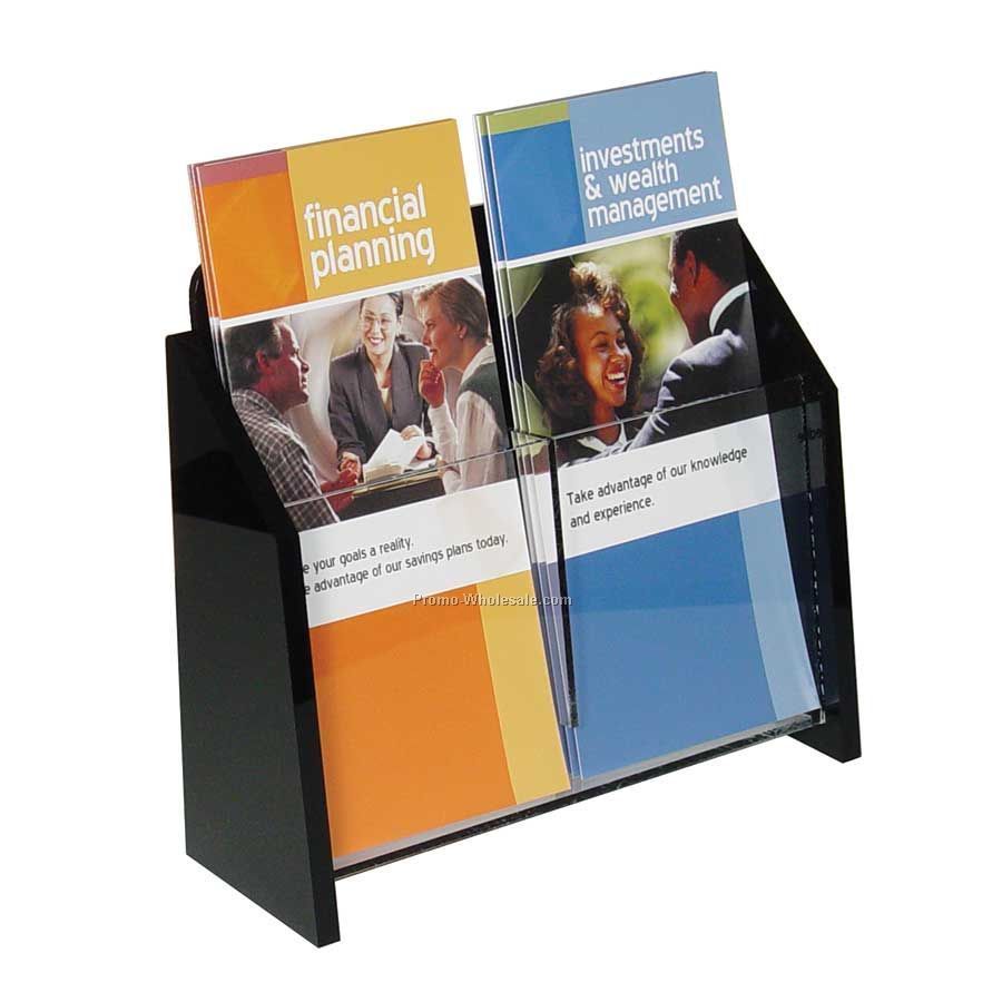 Deluxe 2-pocket Acrylic Brochure Holder - Wall