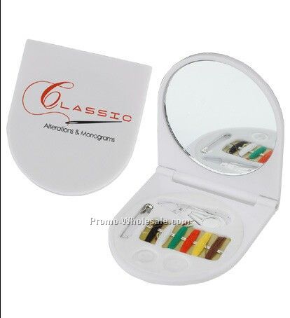 Deluxe Sewing Kit With Mirror/ Needle/ Threader/ Safety Pin/ Thread
