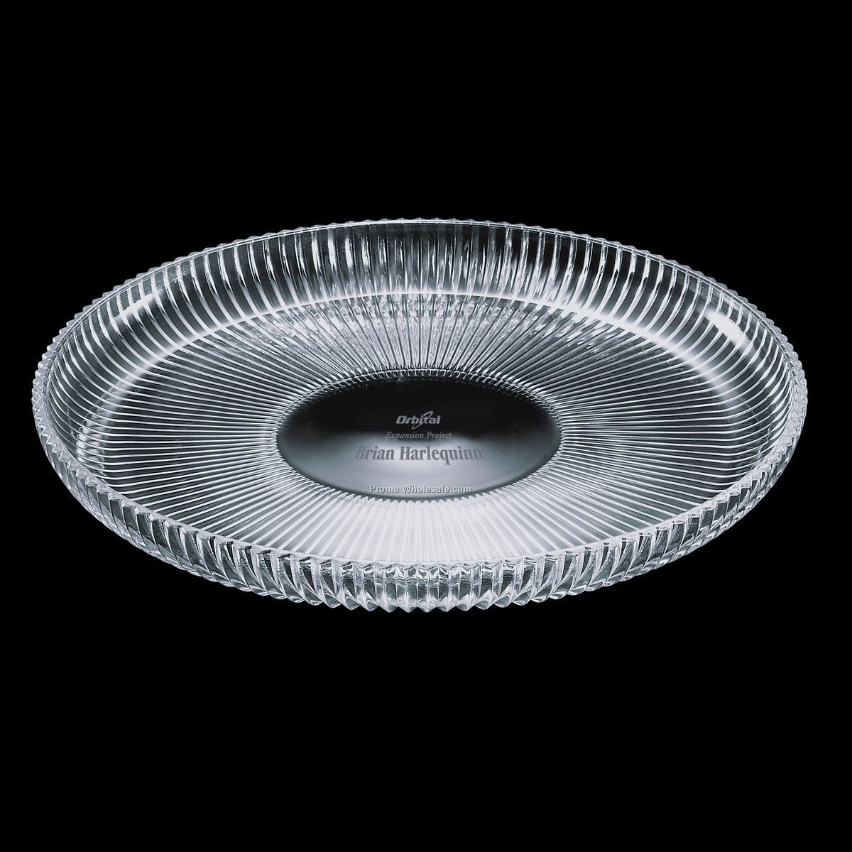 Devon Crystal Lipped Platter - 12-1/2"