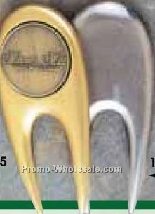 Die Cast 7/8" Smooth Divot Tool W/ Ball Marker