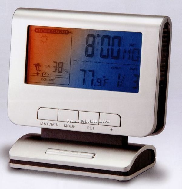 Digital Alarm Clock With Calendar, Weather Forecast And Temperature