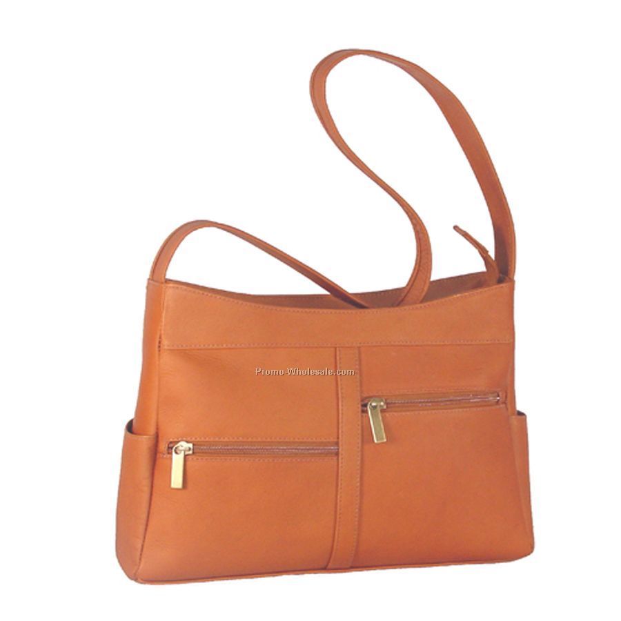 Double Front Zip Handbag