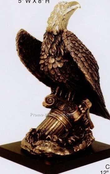 Eagle Copper Finish & Platinum Figurine (14"x20")
