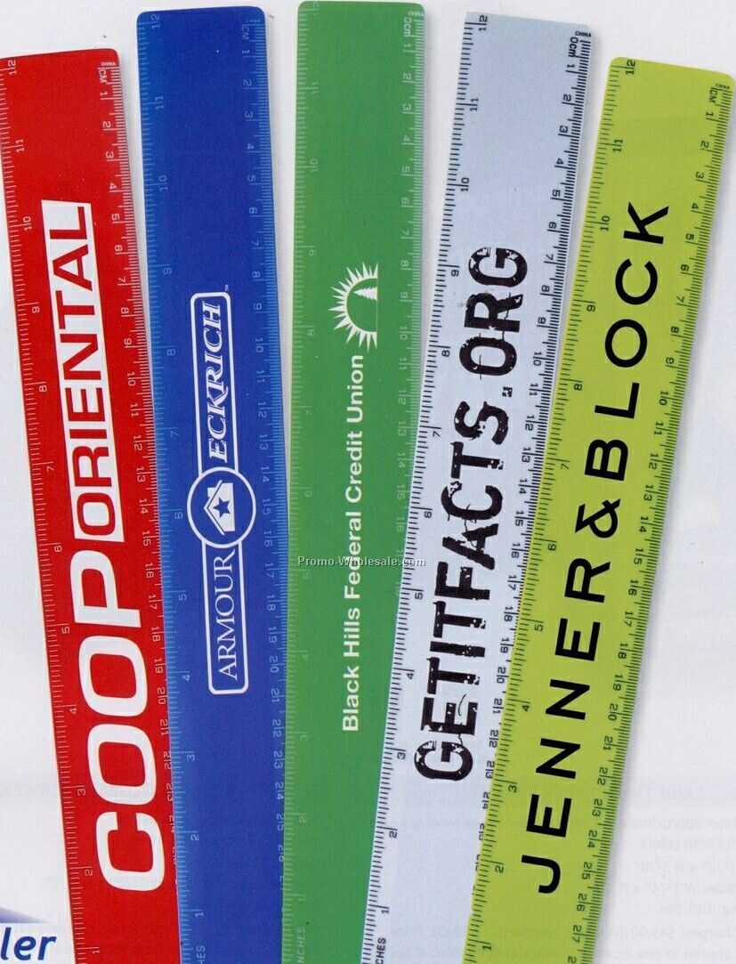 Executive Colored Plastic Ruler (Standard Shipping)