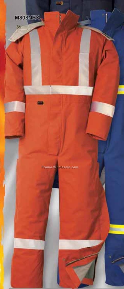 Flame Resistant 10 Oz. Ultra Soft Coverall W/ Reflective Tape (2xl-5xl)