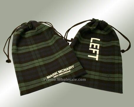Flannel Shoe Bag With Drawcords (Usa)