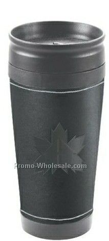 Flask And Tumbler Set With Black Sleeve