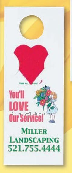 Floral Seed Paper Pop-out Door Hanger - Heart