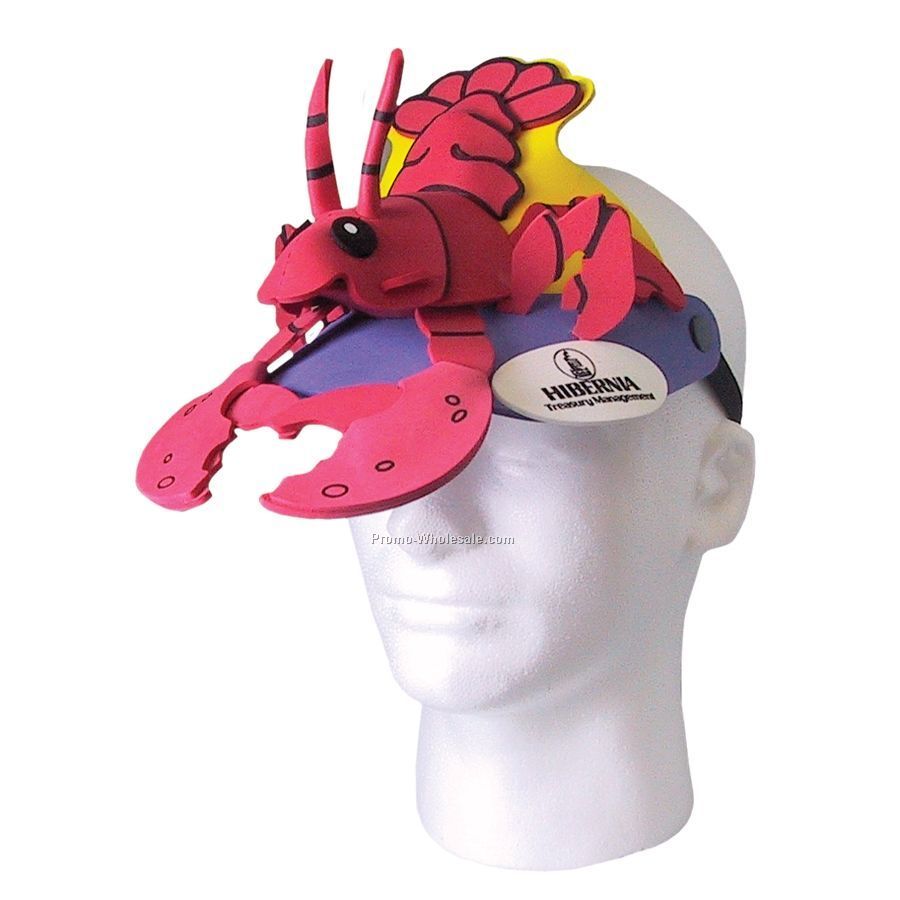 Foam Animal Sun Visor - Lobster