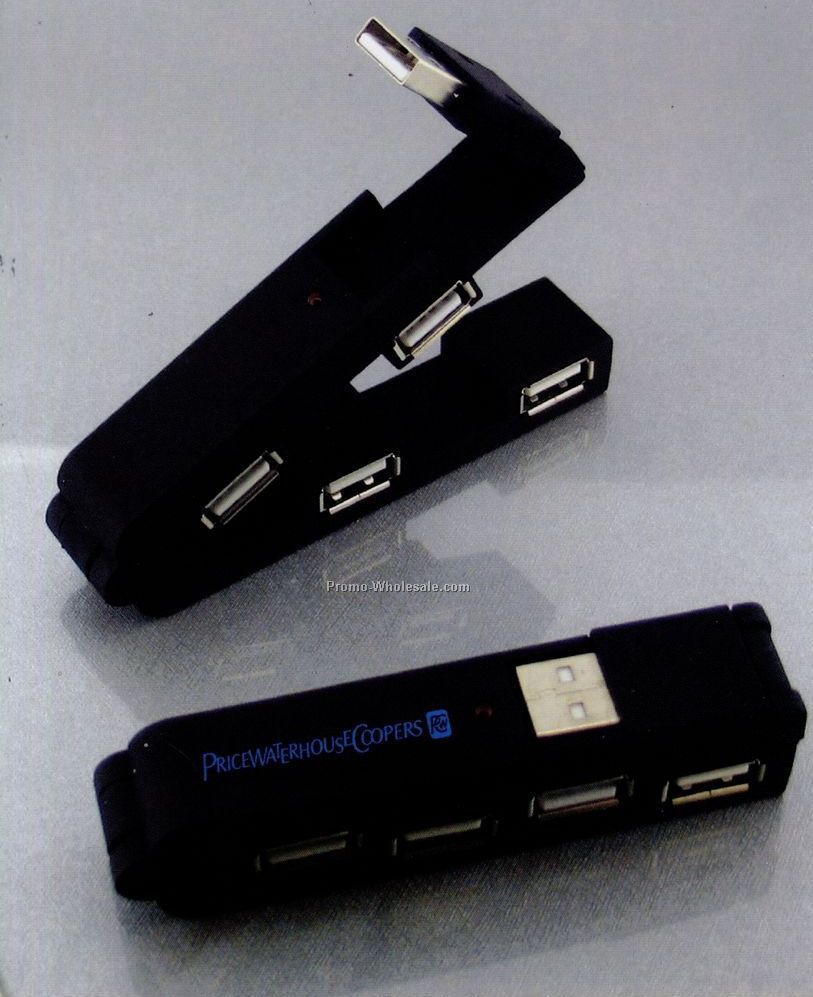 Folding Hub W/ USB Drive (64 Mb To 4 G)