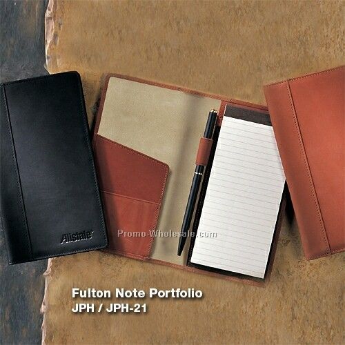 Fulton Calfskin Leather Note Portfolio / Pad Holder