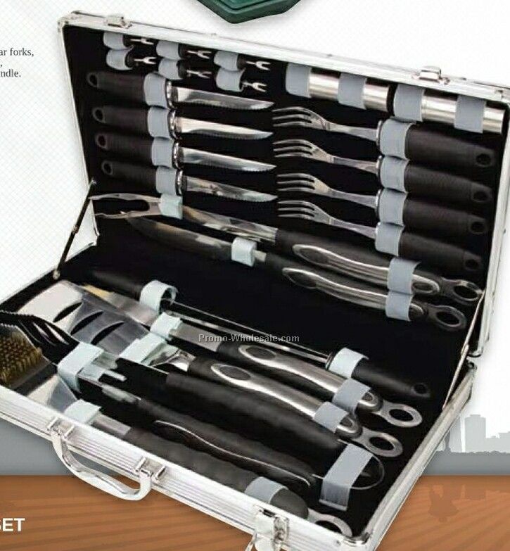 Giftcor 24-piece Executive Bbq Set 11-1/4"x19-1/2"x3-1/2"