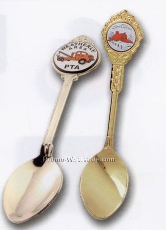 Gold Plate Spoon (1" Emblem Space)