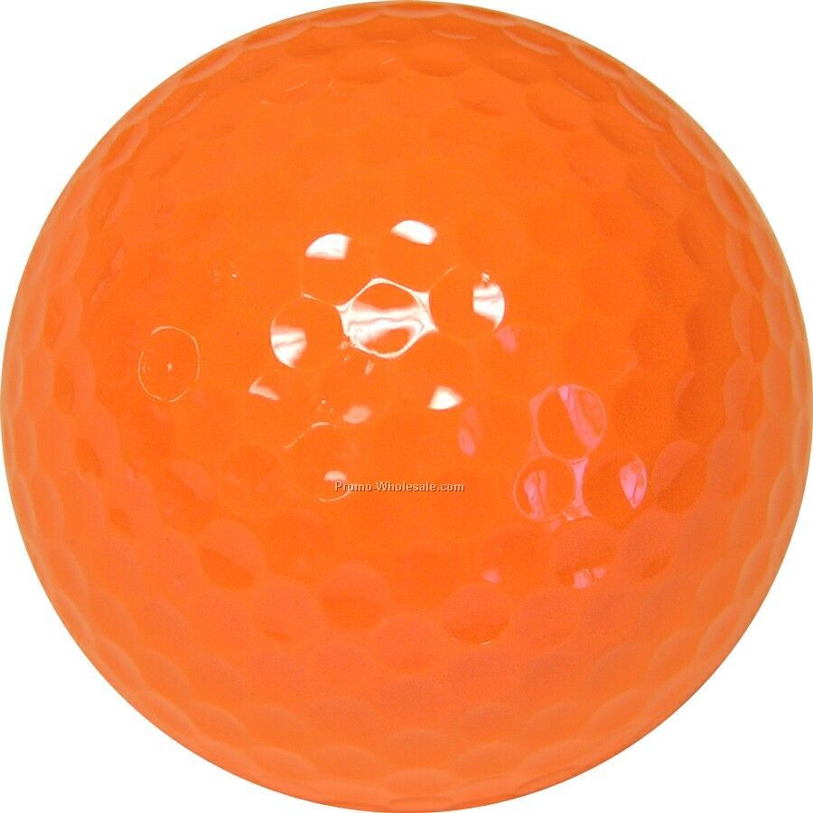 Golf Balls - Orange - Custom Printed - 4 Color - Clear 3 Ball Sleeves