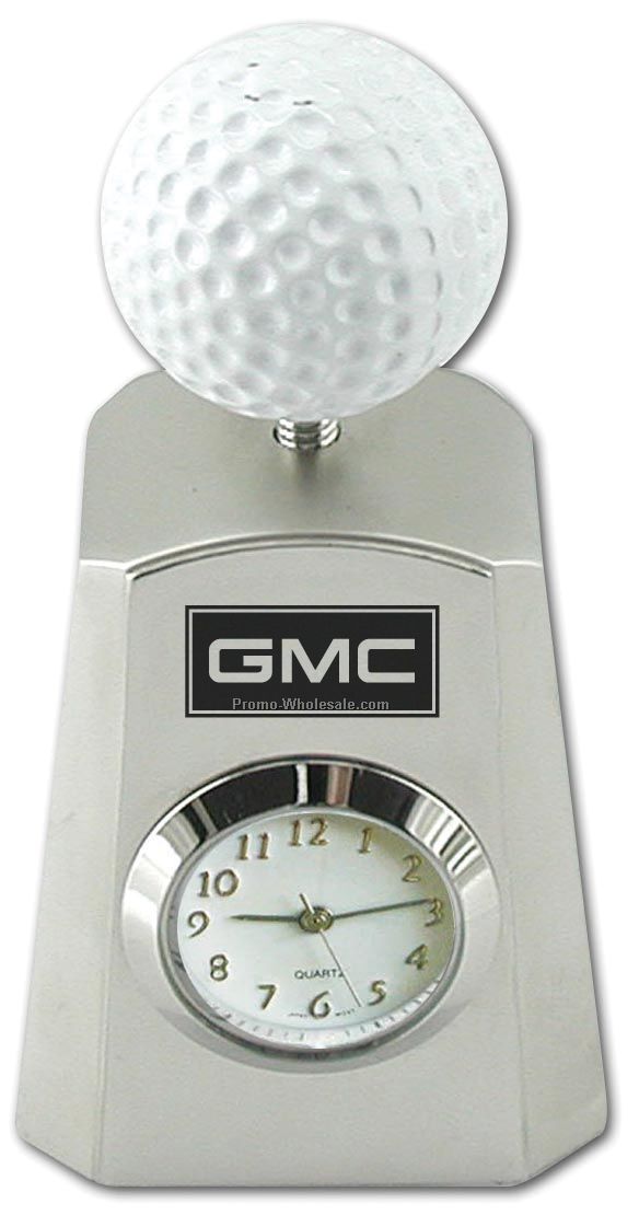 Golf Metal Desk Clock