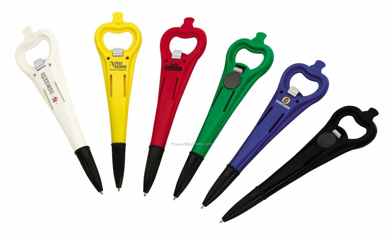 Green 4-in-1 Magnetic Beverage Buddy Pen