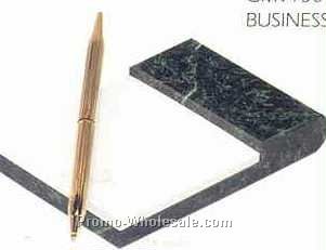 Green Marble Desk Accessories (Note Pad Holder)