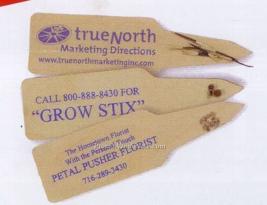Grow Stix W/ Natural Wood Base (Marigold/ Dwarf French Seeds)