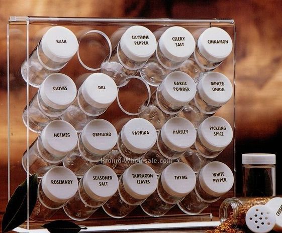 Illusions Acrylic 20 Bottle Spice Rack