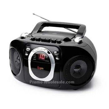 Jwin Portable CD Boombox W/Cassette & Radio