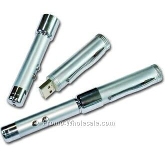 Laser Pointer Silver USB Flash Drive - 1gb