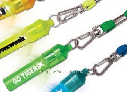 Light Up Lanyard Whistle - Green