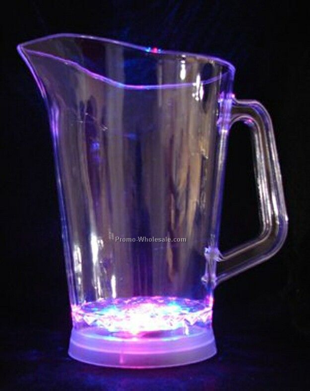 Light Up Pitcher 48 Oz. W/ Multi Color LED - Clear