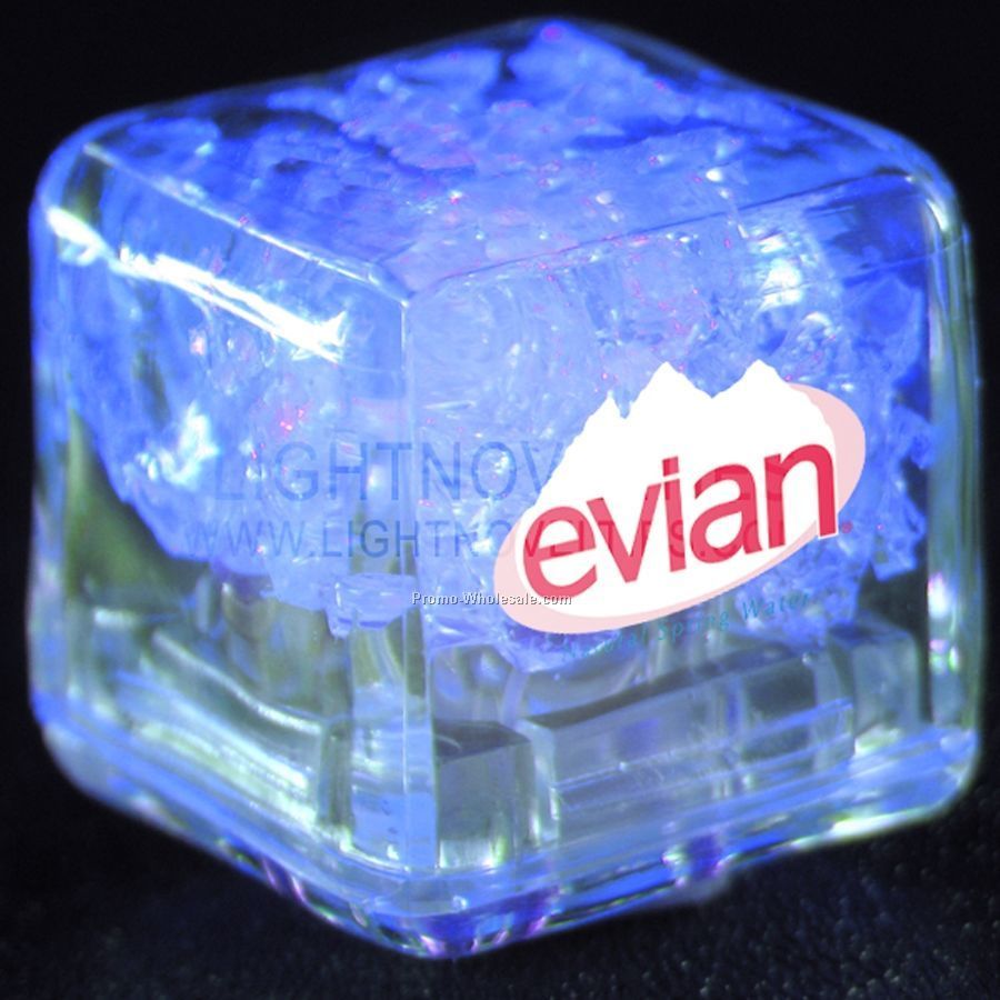 Liquid Light Up Gel Ice Cube W/ Clear Gel & Blue LED