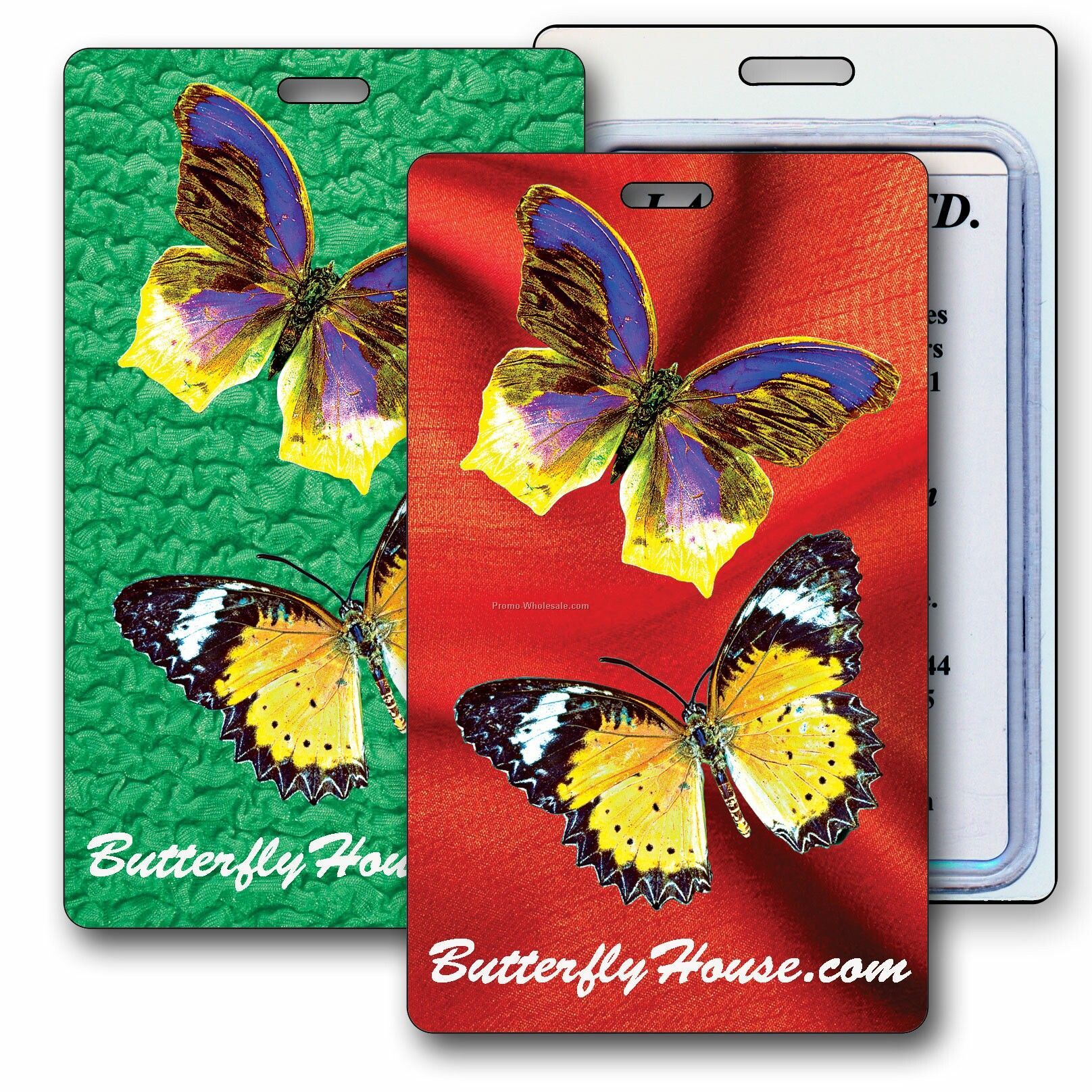 Luggage Tag 3d Lenticular 3-d Butterflies Stock Image - Imprint Product
