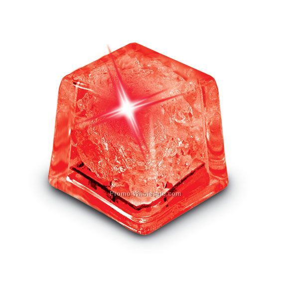 Mini Liquid Activated Light Up Ice Cube (Red W/ Red Led)