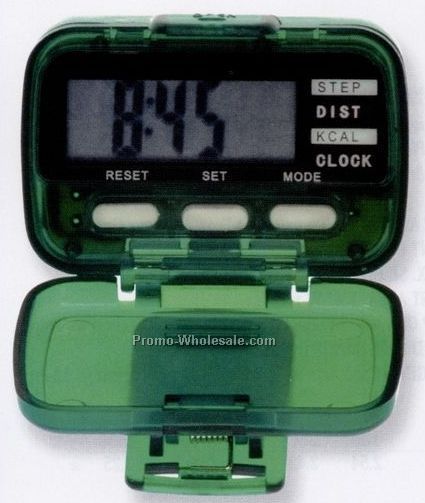 Multi-function Pedometer With Clock (Silver)