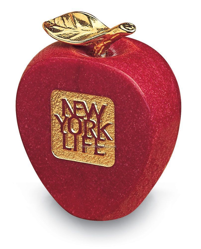 Newton's Apple Red Marble Paperweight