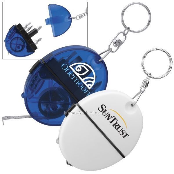 Oval Tool Kit With Tape Measure/ Screwdriver/ Keychain
