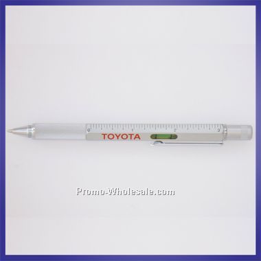 Pen W/ Mini Screwdriver / Level / Ruler - Laser Engraved