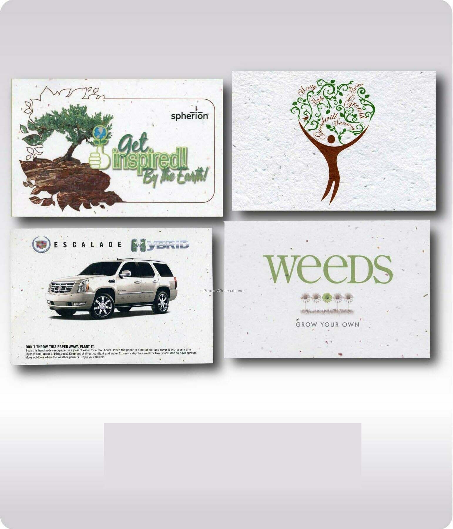 Plantable Postcard Style Hpc Embedded W/ Wildflower Seeds
