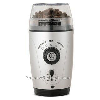 Platinum Coffee Grinder With Cup And Grind Settings