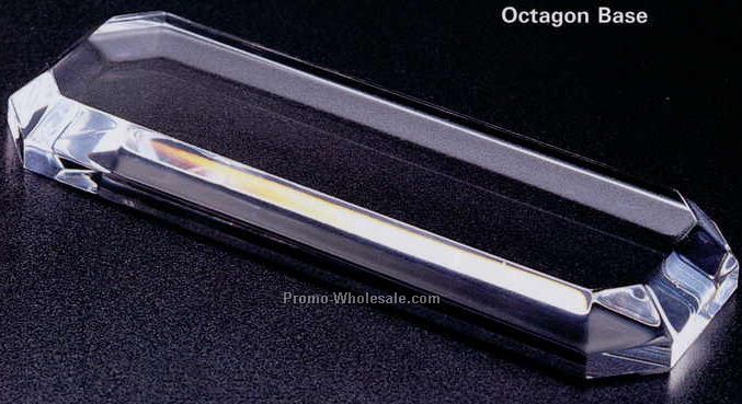 Plexi Fab Acrylic Base (Beveled Octagon Edge) 7"x2"x1-1/2"