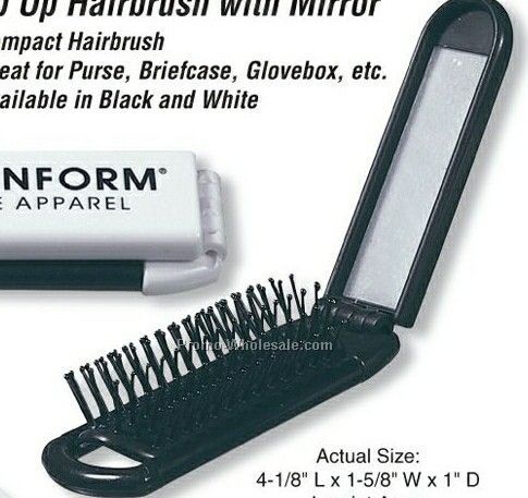 Pop Up Hairbrush With Mirror