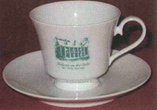 Porcelain Rim Classic Cup & Saucer