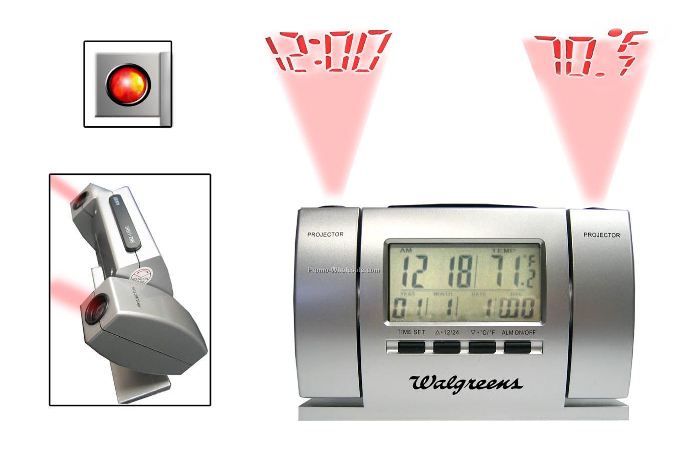 Projector / Projection Clock Calendar