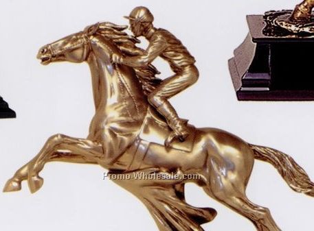 Racing Horse Figurine-pewter Finish