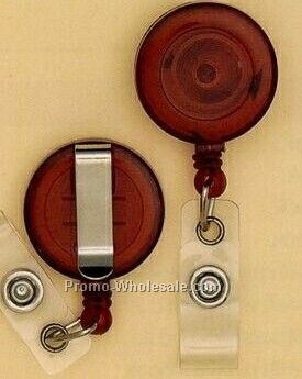 Red Round Translucent Badge Reel