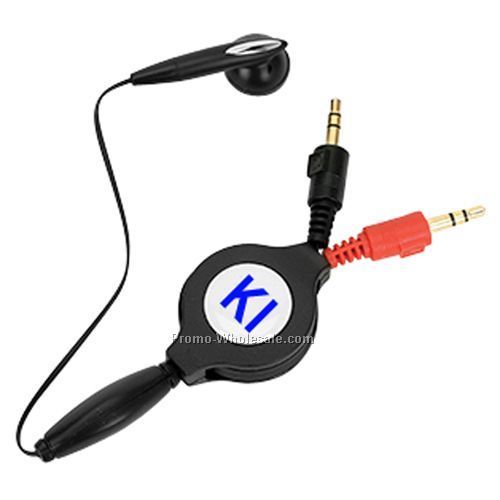 Retractable PC Earphone With Microphone