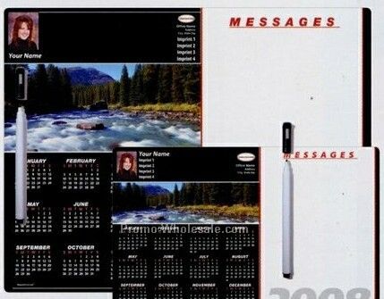 River Custom Photo Profile Calendar Magnetic Memo Board (8-1/2"x11")