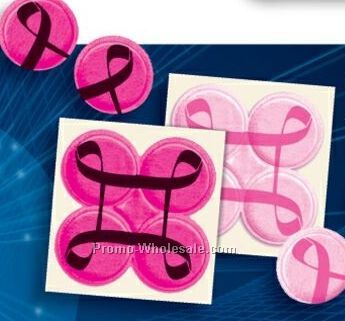 Set Of 4 Quad Dots Sticker (Breast Cancer Awareness)
