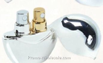 Silver Metal Oval Shape Double Perfume Atomizer/Dispenser