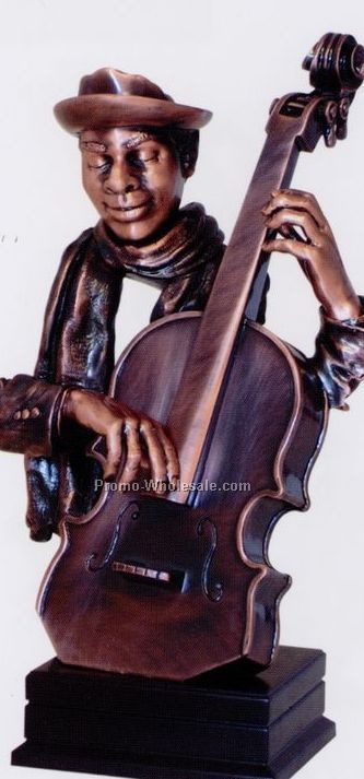 Small Black Bass Figurine(5"x8")