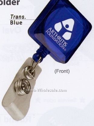 Square Retractable Badge Holder - Next Day Service