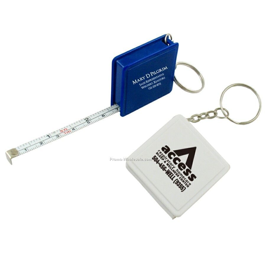 Square Tape Measure W/Key Chain