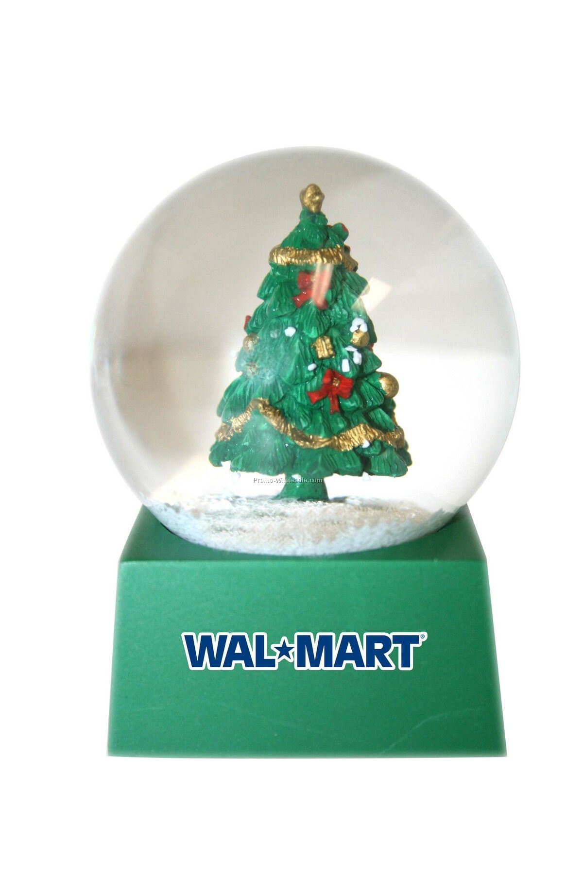 Stock Christmas Tree Snow Globe